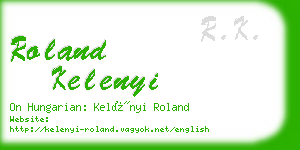 roland kelenyi business card